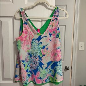 Lilly Pulitzer Multicolor Floral V-Neck Top